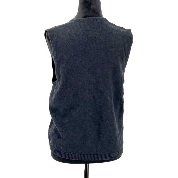 2/$18 SALE! Vtg Argyle Sweater Vest Womens S Academia V Neck‎ Oversized Preppy - Picture 8 of 8